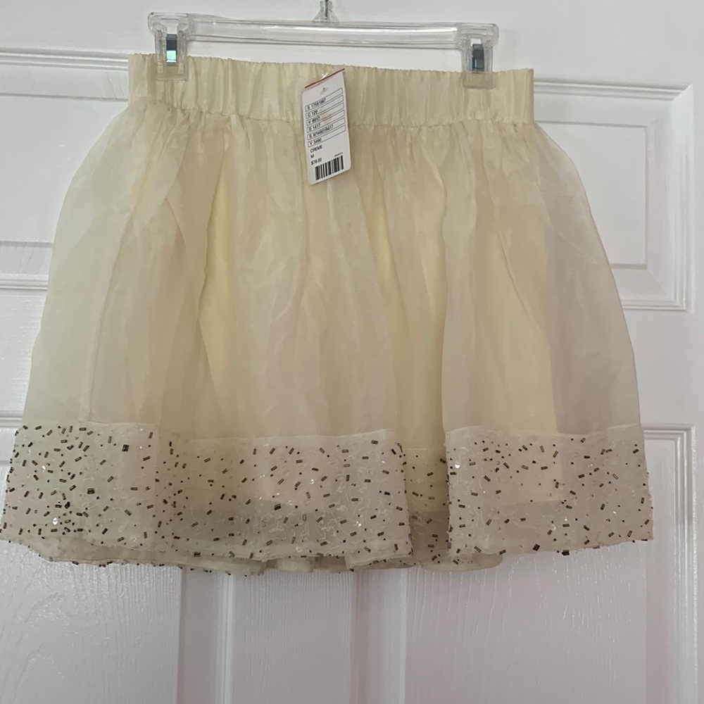 Kimchi Blue Cream Beaded Skirt